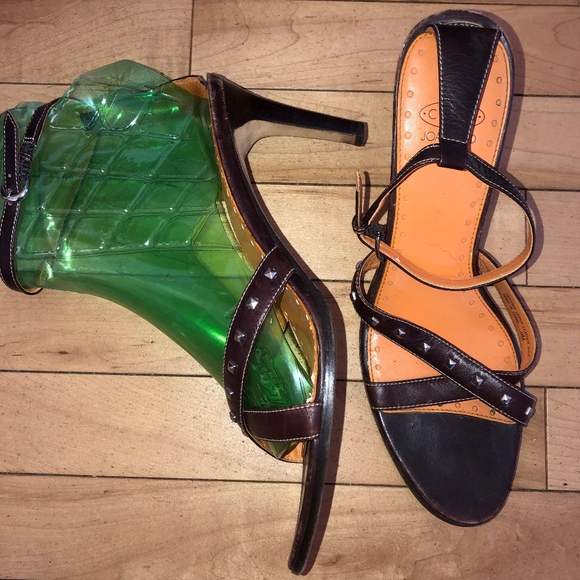 JOAN & DAVID 3.5" heel with ankle strap/studded - Picture 1 of 8